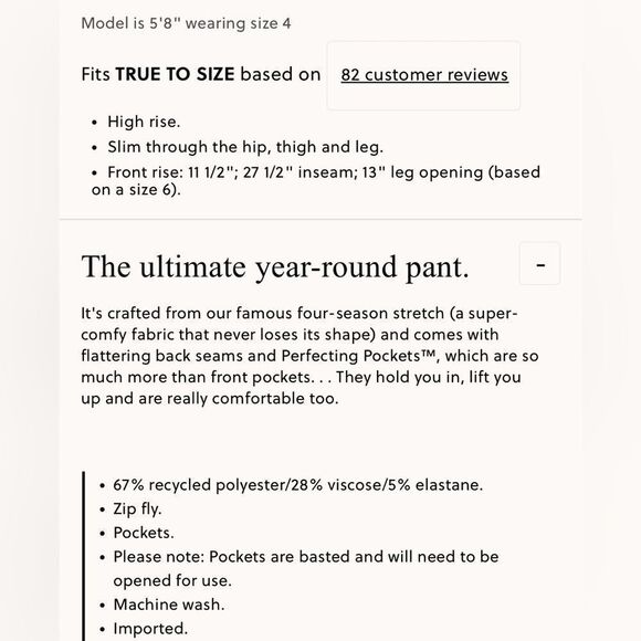 NWT J CREW New Cameron pant in four-season stretch in black - Picture 8 of 9